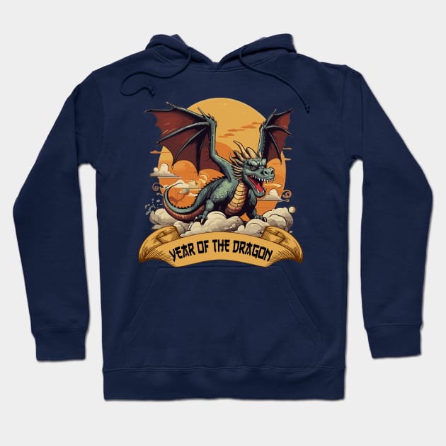 2024 - Chinese Year of the Dragon Hoodie by Blended Designs